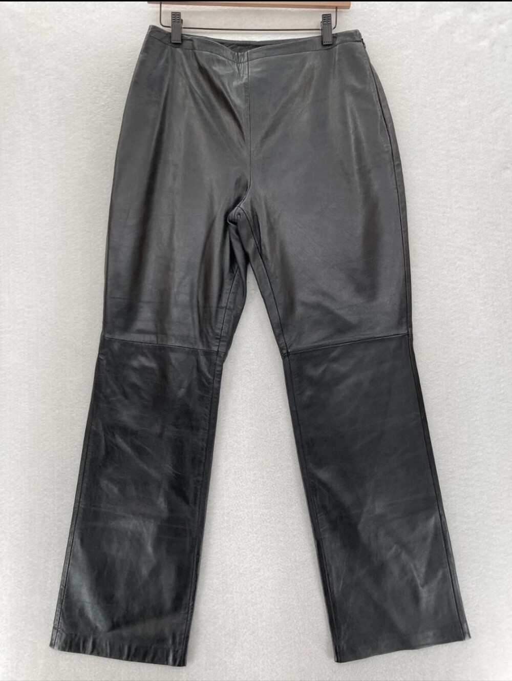 NWT Y2k Vintage Croft And Barrow Genuine Lambskin Leather Moto Biker Pants